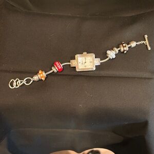 Brighton charm bracelet watch with 6 beads